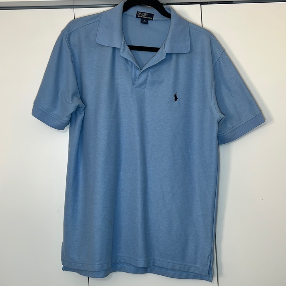 Polo Ralph Lauren Butter Soft Summer Baby Blue Polo With buttons